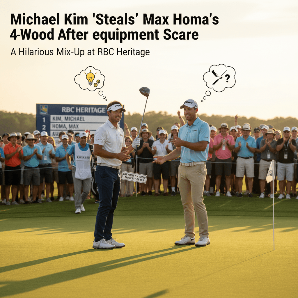 Michael Kim 'Steals' Max Homa's 4-Wood After Equipment Scare at RBC Heritage