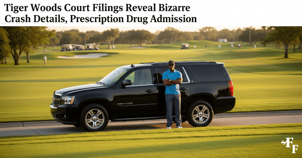 Tiger Woods Court Filings Reveal Bizarre Crash Details, Prescription Drug Admission