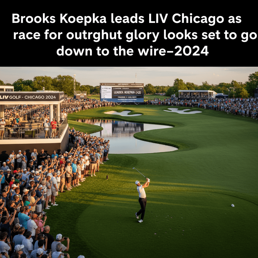 Brooks Koepka leads LIV Chicago as race for outright glory looks set to go down to the wire-2024