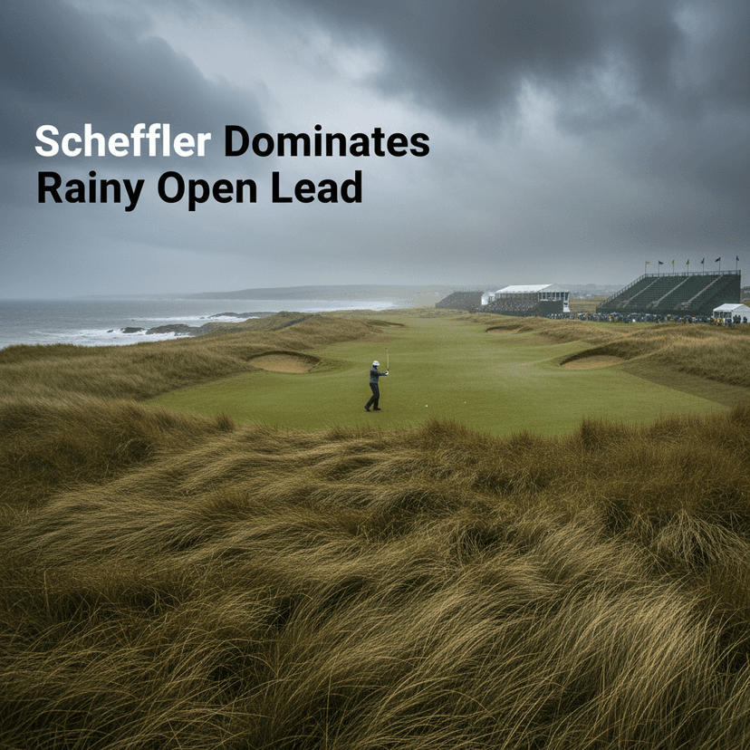 Scheffler Dominates Rainy Open Lead