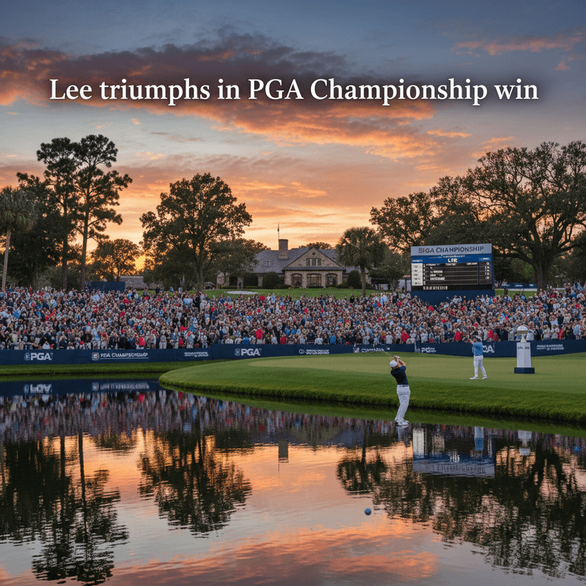 Lee triumphs in PGA Championship win