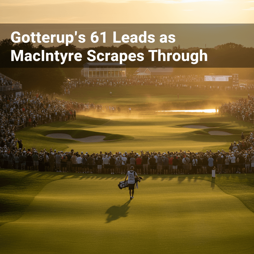 Gotterup's 61 Leads as MacIntyre Scrapes Through