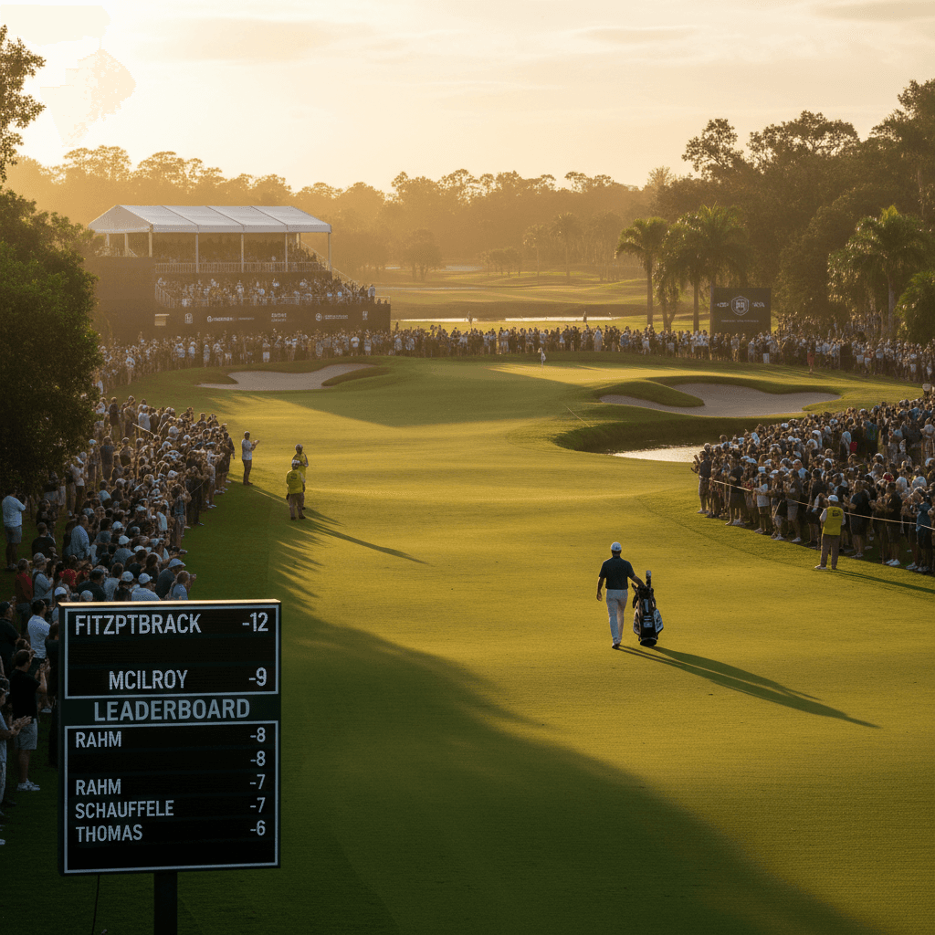 Fitzpatrick leads as McIlroy trails