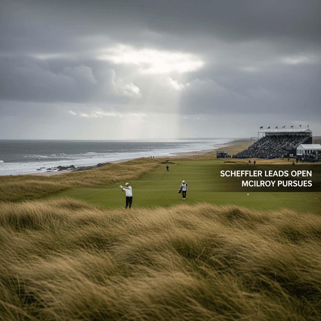 Scheffler Leads Open, McIlroy Pursues