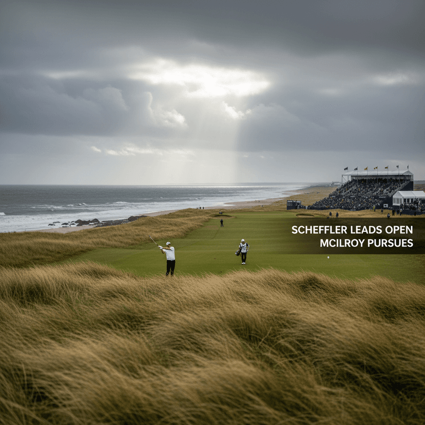Scheffler Leads Open, McIlroy Pursues