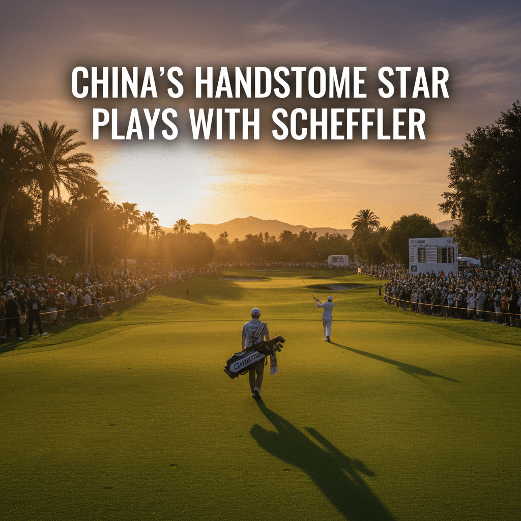 China's Handsome Star Plays with Scheffler