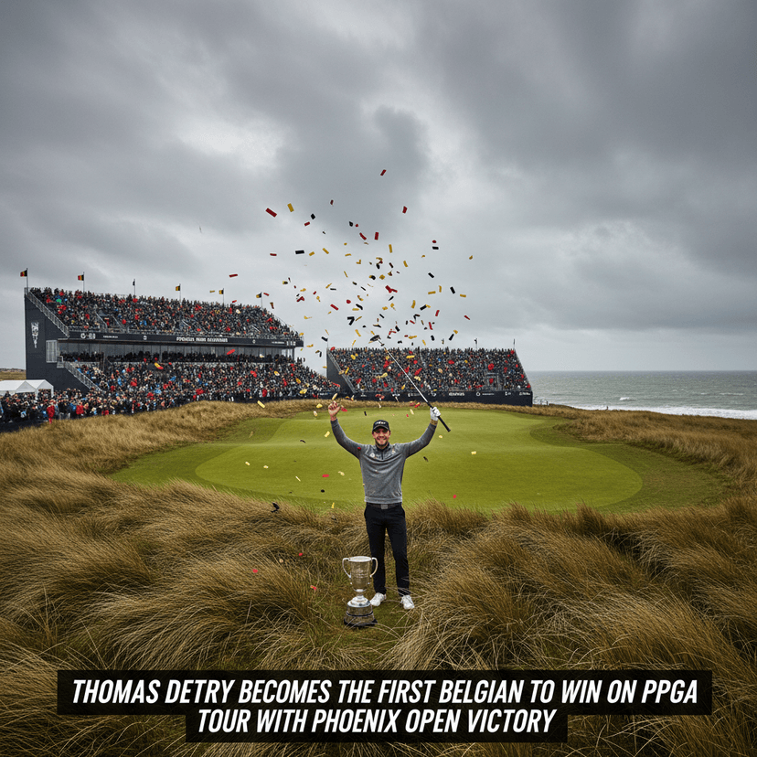 Thomas Detry becomes the first Belgian to win on the PGA Tour with Phoenix Open victory