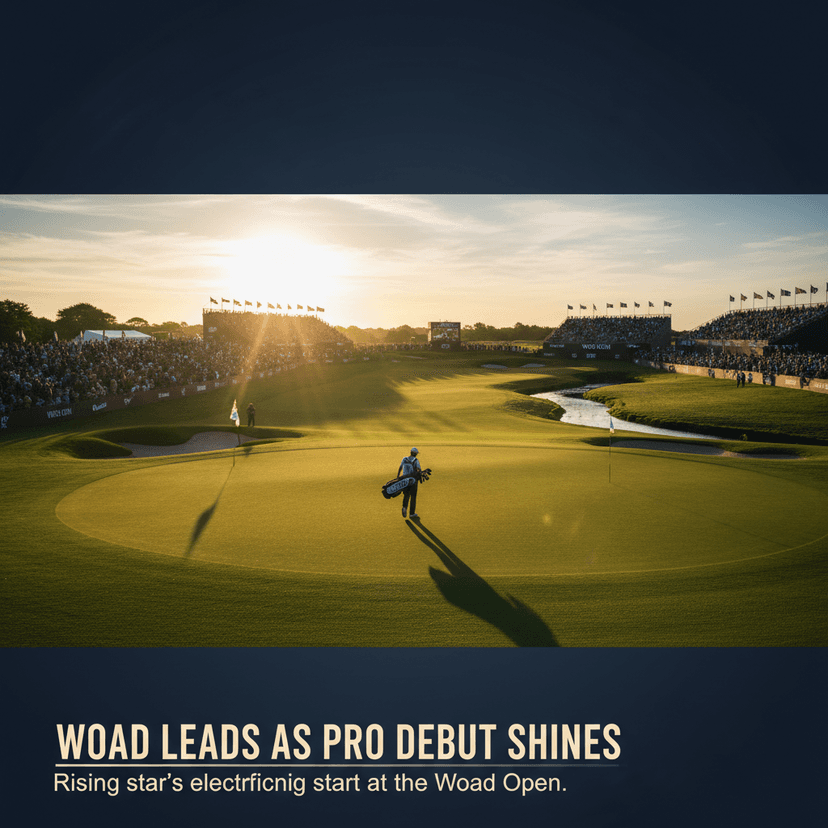 Woad leads as pro debut shines